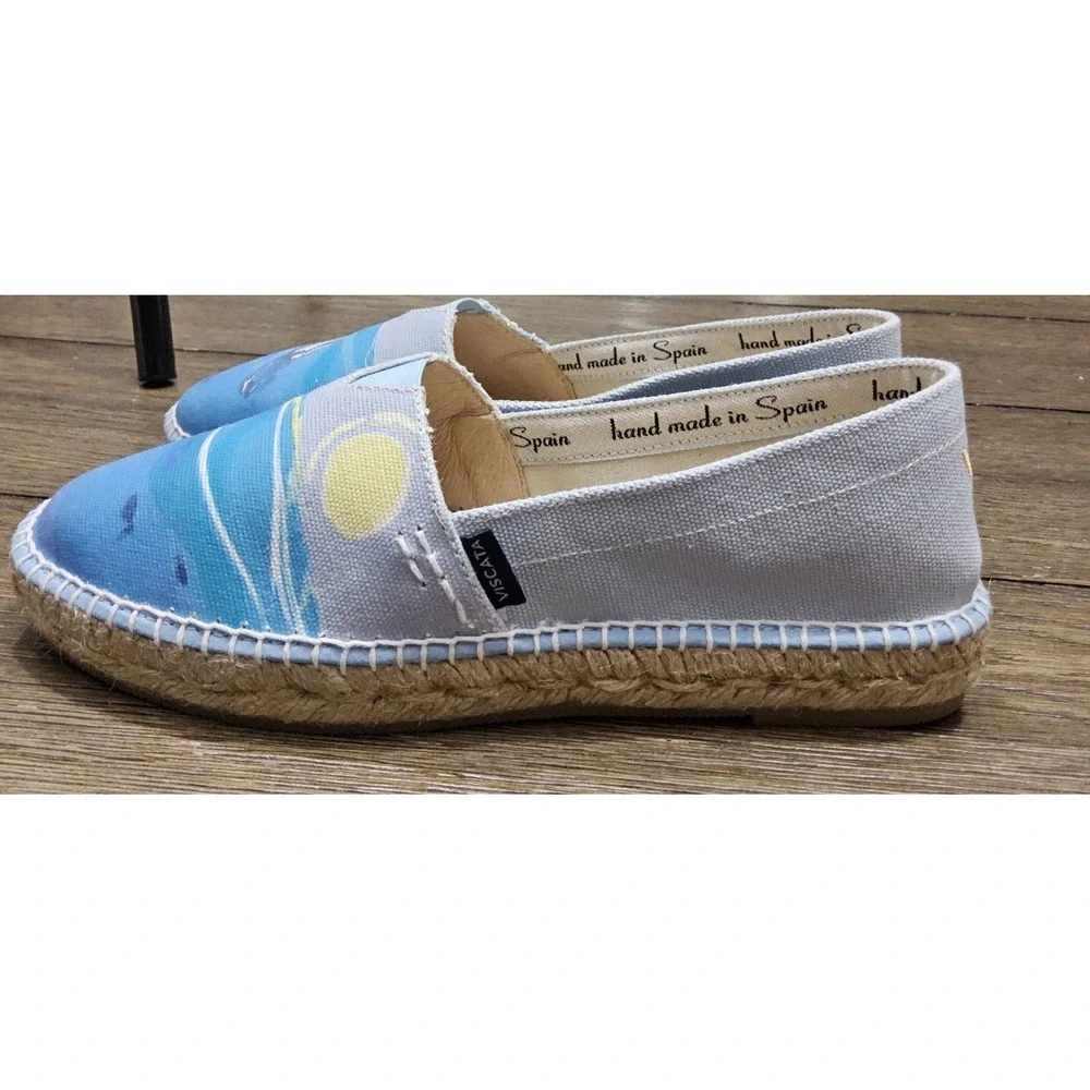 Ocean Core Espadrilles Shoes Womens 7 EU 38 NEW Granny Coastal Nautical Blue